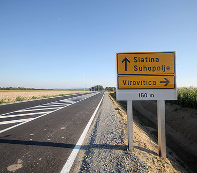 Postavljena vertikalna i horizontalna signalizacija Sjeverne obilaznice grada Virovitice